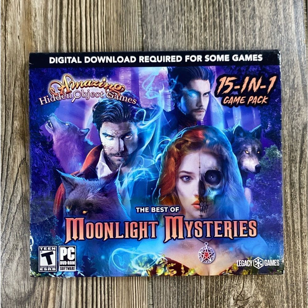 NEW- Best of Moonlight Mysteries, 15 In 1 Game Pack Legacy Games Pc Game